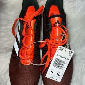 Adidas Orange and Black Road Shoes